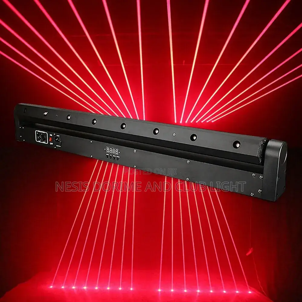 8 Tunnels Moving Bar Red Laser Light