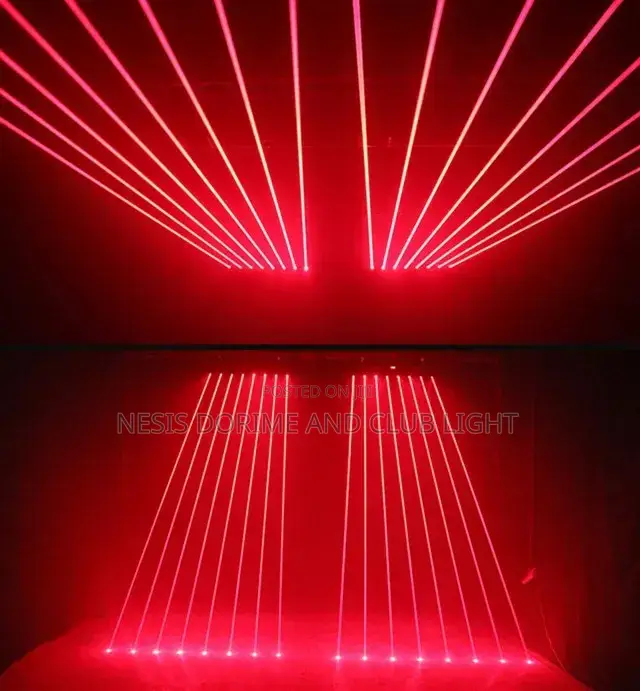 8 Tunnels Moving Bar Red Laser Light