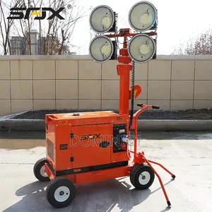 Mobile Light Tower With an Integrated Generator,