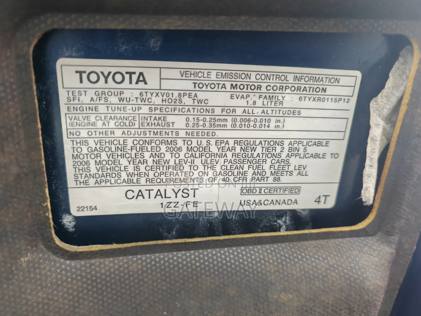 Toyota Corolla 2006 Blue