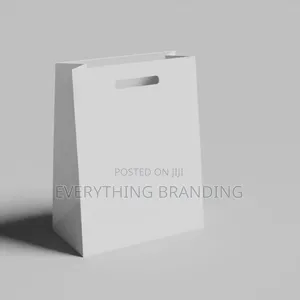 100pcs White A5 Craft Bag – Die-Cut Shopping Gift Carry Bag