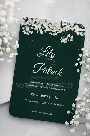 Wedding Invitation Cards in Nigeria | Custom, Elegant Romantic Design