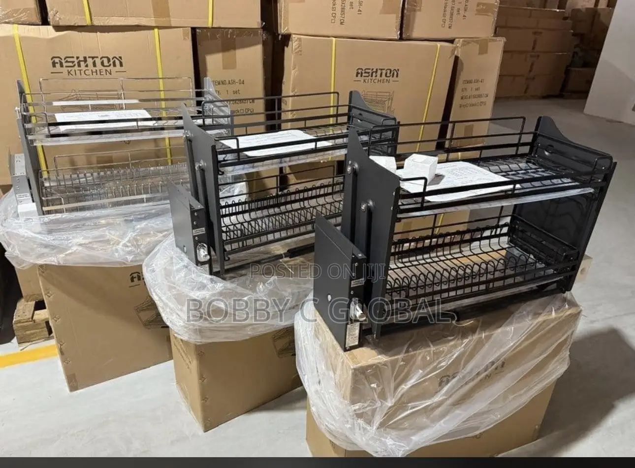 Stainless Steel Pull-Out Kitchen Plate Rack All Sizes Available