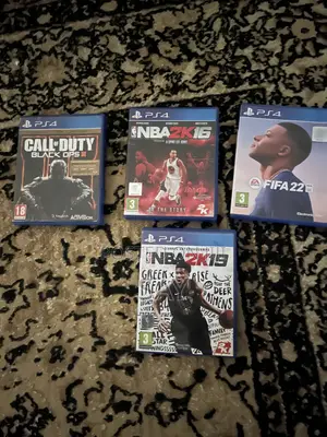 Fifa 22, NBA 2k16and2k19, Call of Duty Black Ops PS4 Games