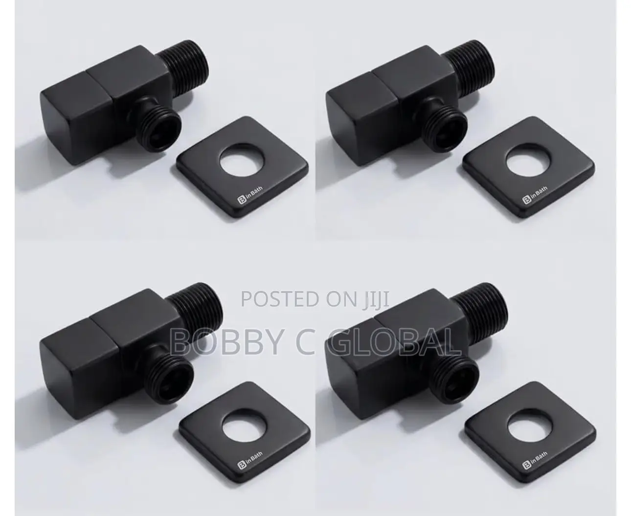 Square Angle Valve Black