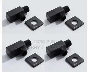 Square Angle Valve Black