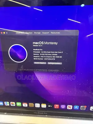 Laptop Apple MacBook Pro 2016 16GB Intel Core i7 SSD 1T