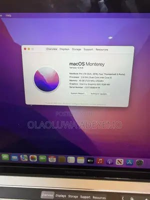 Laptop Apple MacBook Pro 2016 16GB Intel Core i5 SSD 512GB