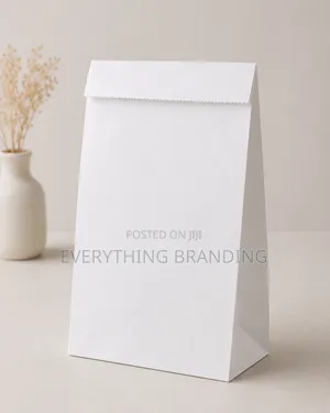 100pcs White A3 Kraft Paper Bags for Shopping Fashion Stores