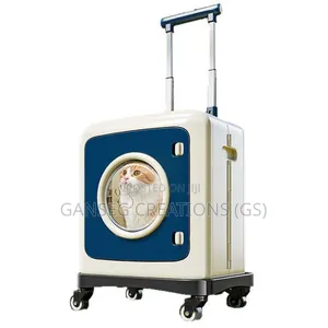 Goingout Pet Trolley Case Portable Breathable Suitcase With Pulley Dog