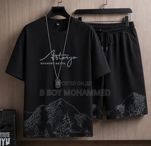 Men’s 2-Piece T-Shirt Shorts Set – Stylish Casual Outfit