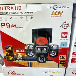 P9 V380 Solar PTZ Camera Triple Lens