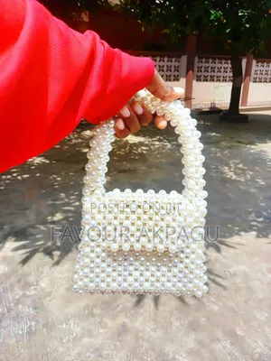 Handmade Pearl Beaded Mini Bag