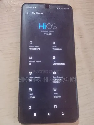 Tecno Pop 8 64 GB Black