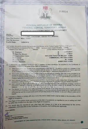 R/O 4 Hectares Land for Sell at Orozo, Abuja