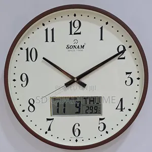 Analog and Digital Calendar Wall Clock