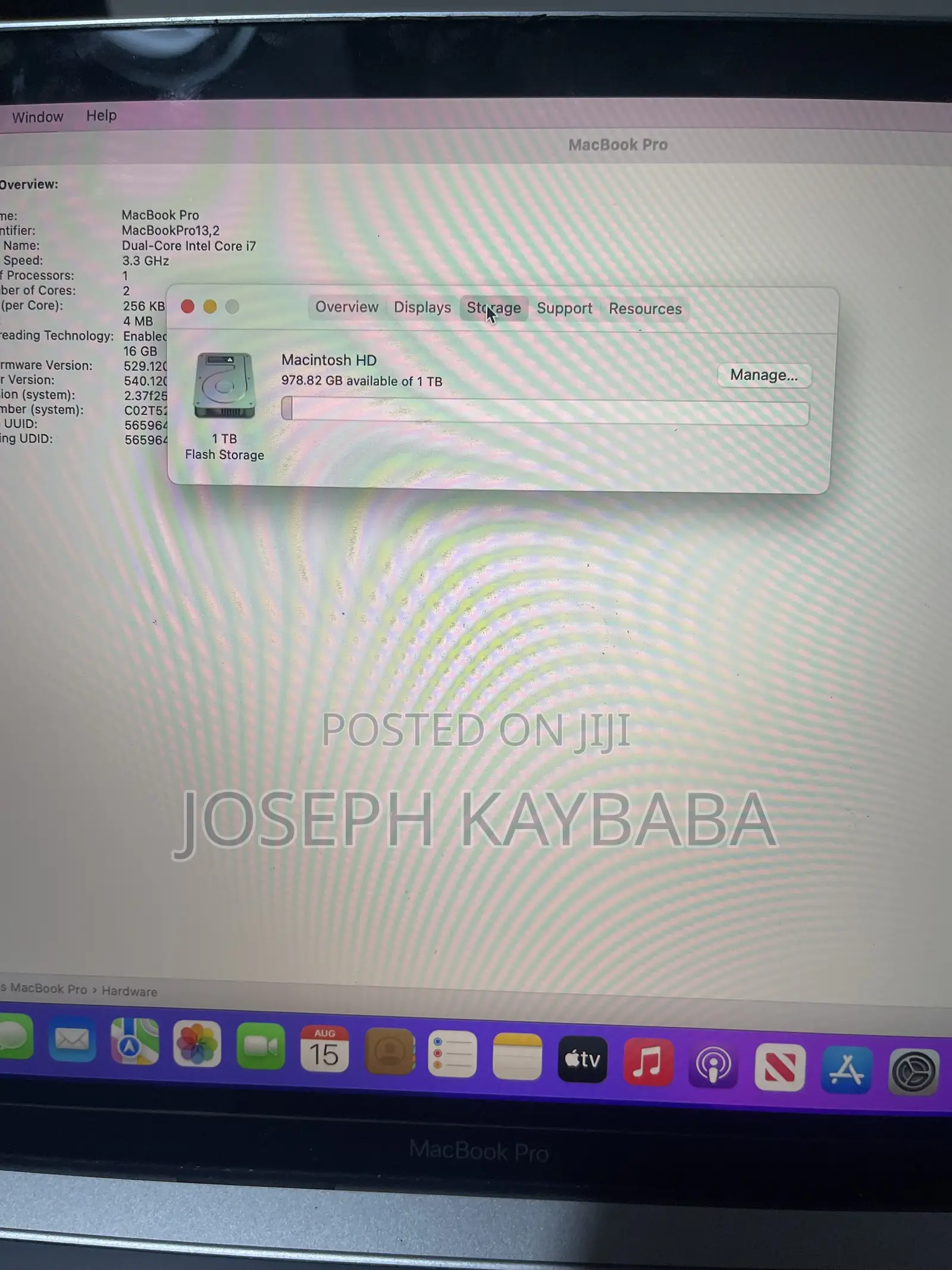 Laptop Apple MacBook Pro 2016 16GB Intel Core i7 SSD 1T