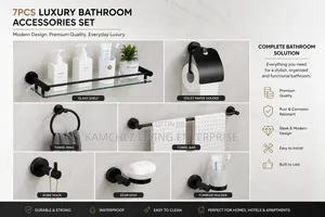 Black 7-Piece Luxury Bathroom Accessories Set