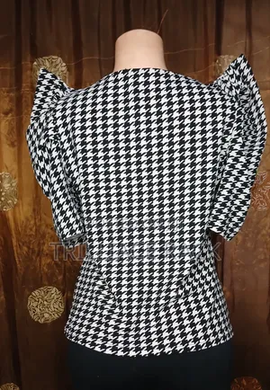 Plus Size Houndstooth Blouse - UK 18