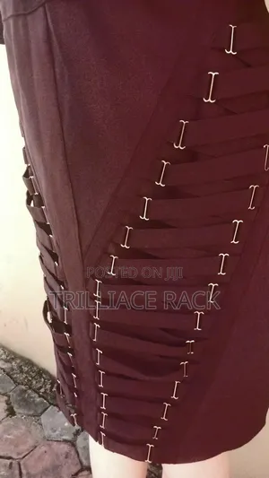 Brown Buckle Detail Dress Uk16