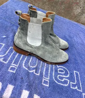 Grey Suede Chelsea Boots