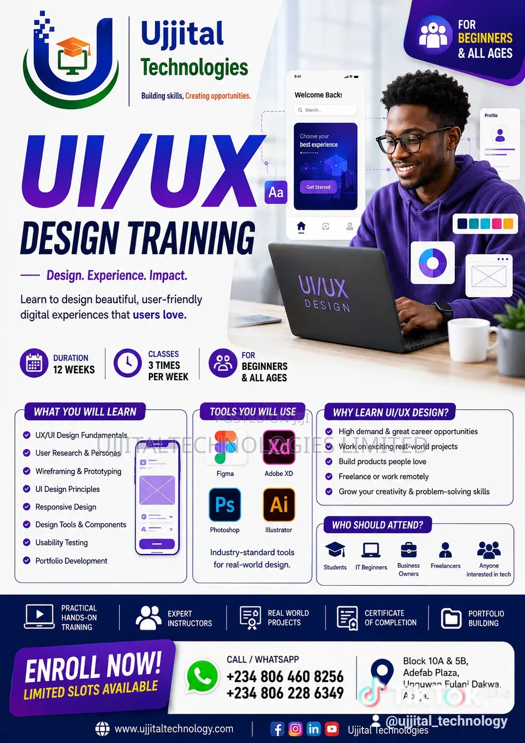 UI/UX Design and Website Design Professional Training Classes