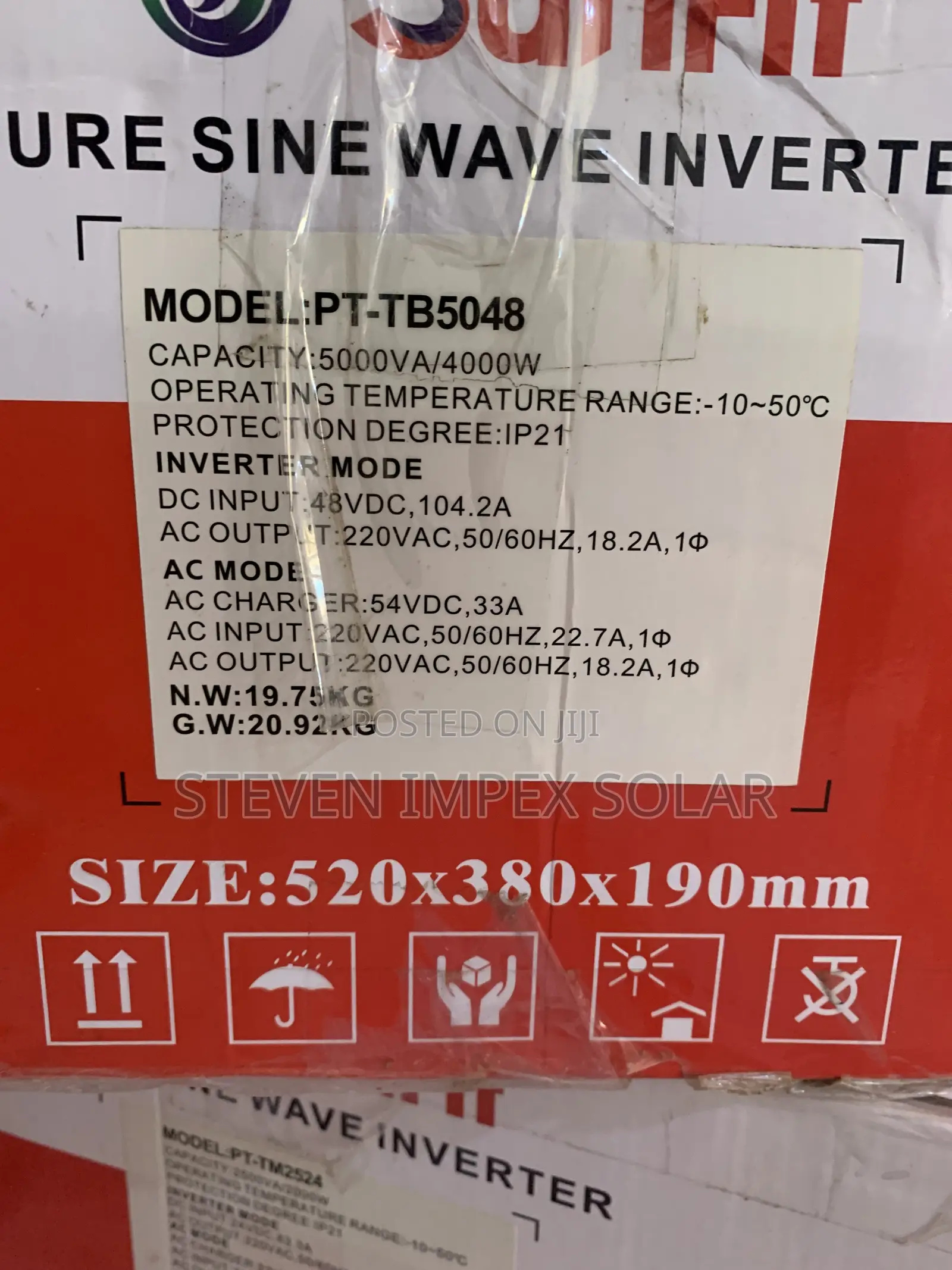 Sunfit Solar Inverter 5kva 48v