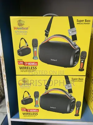 Boombest LN-716mic Portable Home Theater Deep Bass With 2 Wireless Mic