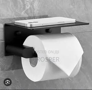 (Brihmix)wall-Mounted Toilet Paper Holder With Shelf.