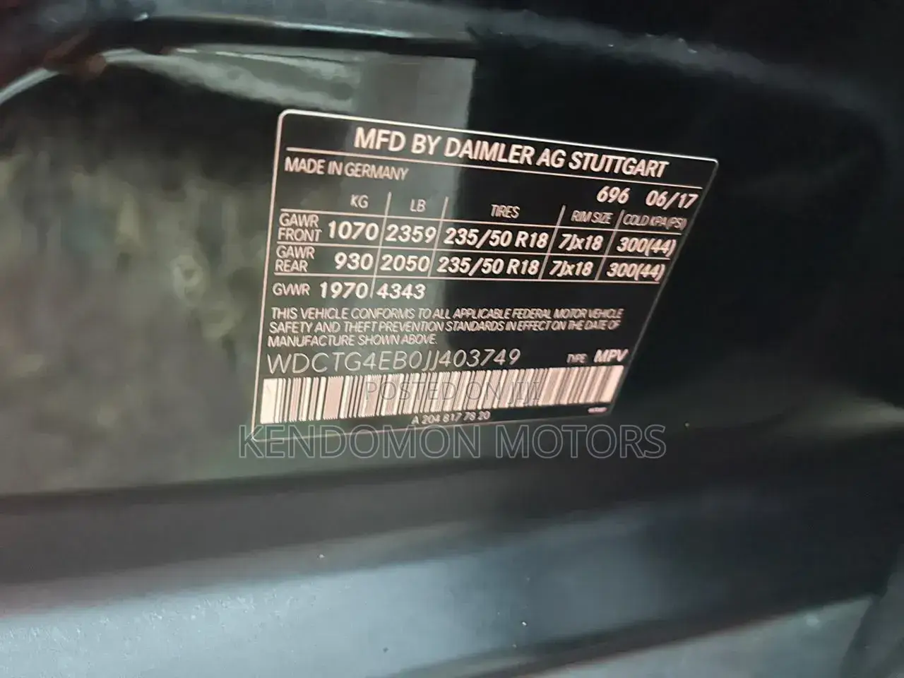 Mercedes-Benz GLA 250 2017 Black