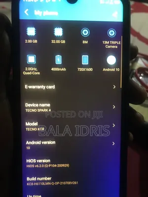 Tecno Spark 4 32 GB Blue