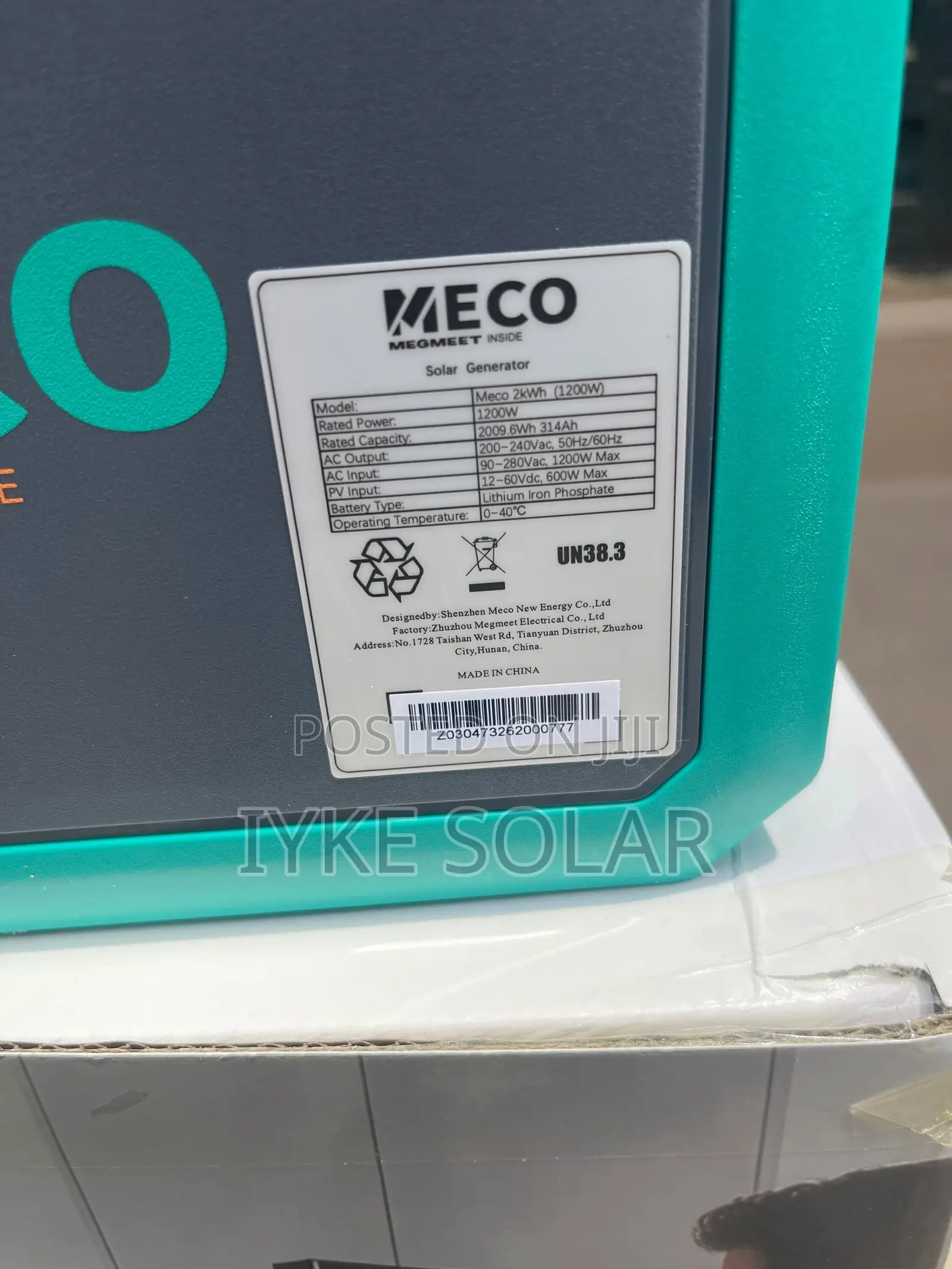 2kwh / 1200w Meco Solar Generator