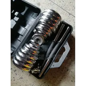 Adjustable 30KG Chrome Dumbbell Set With Free Black Workout Gloves