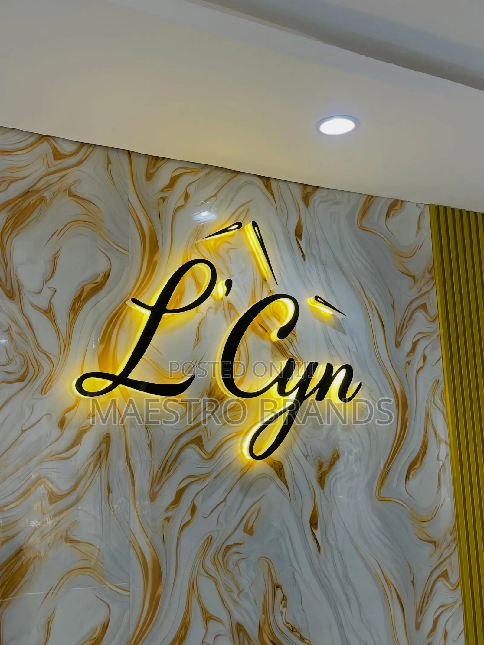 Indoor Signage With Interior Design