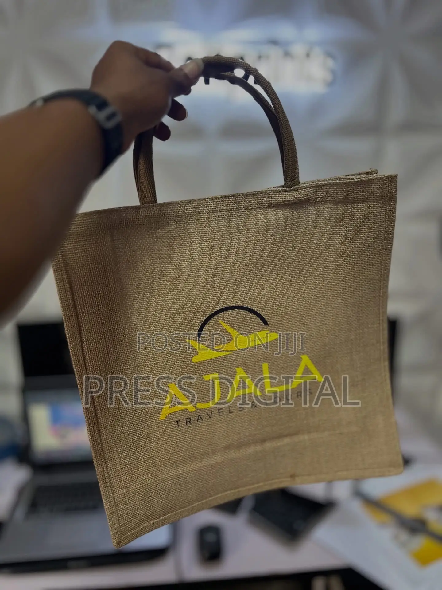 Brown Jute Souvenirs Custom Bag
