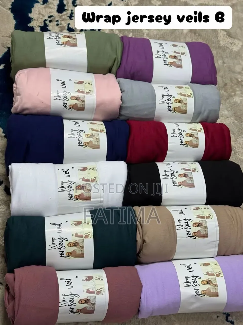 Wrap Jersey Veils in Different Colours