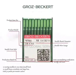Monogram Machine Needle (Original GROZ-BECKERT German Needles) 100 PCS