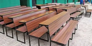 Student's Desk and Bench for 4 Persons.