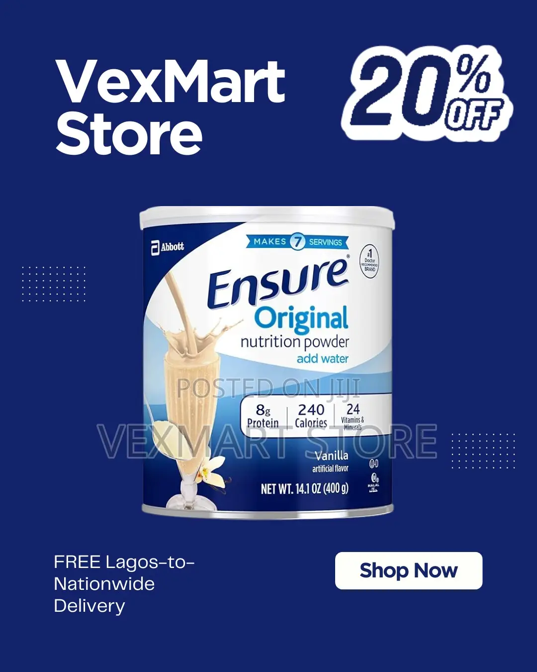 Ensure Original Nutrition Powder, Vanilla