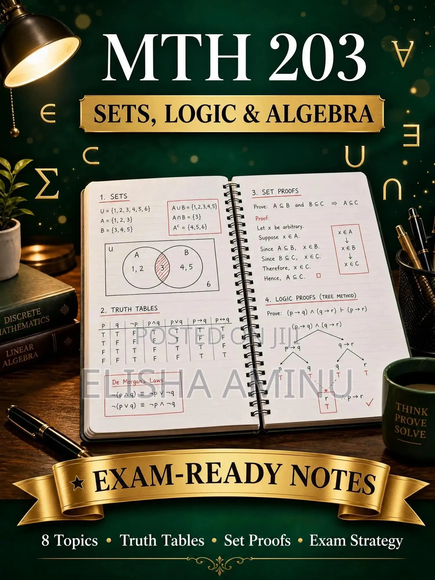 Sets, Logic Algebra Exam-Ready Notes — Full Course PDF