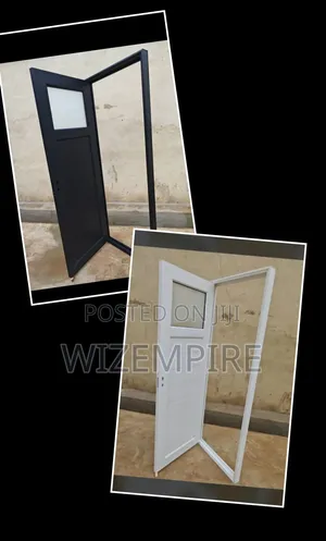 Black and White PVC Toilet Door Available