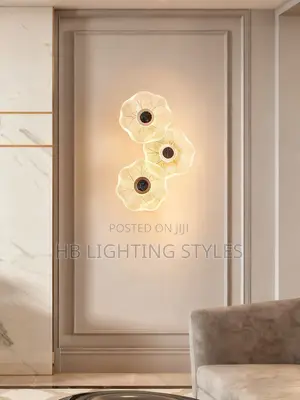 Vintage Art Design Flower Metal Glass LED Wall Light