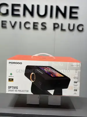 Porodo Smart HD Projector 250" With WiFi and Bluetooth, Smart Tablet