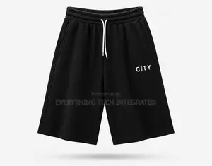 Loose Heather Black/Grey Drawstring Sweat Shorts
