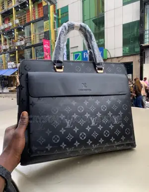 Louis Vuitton Quality Luxury Men Genuine Leather Laptop Bag