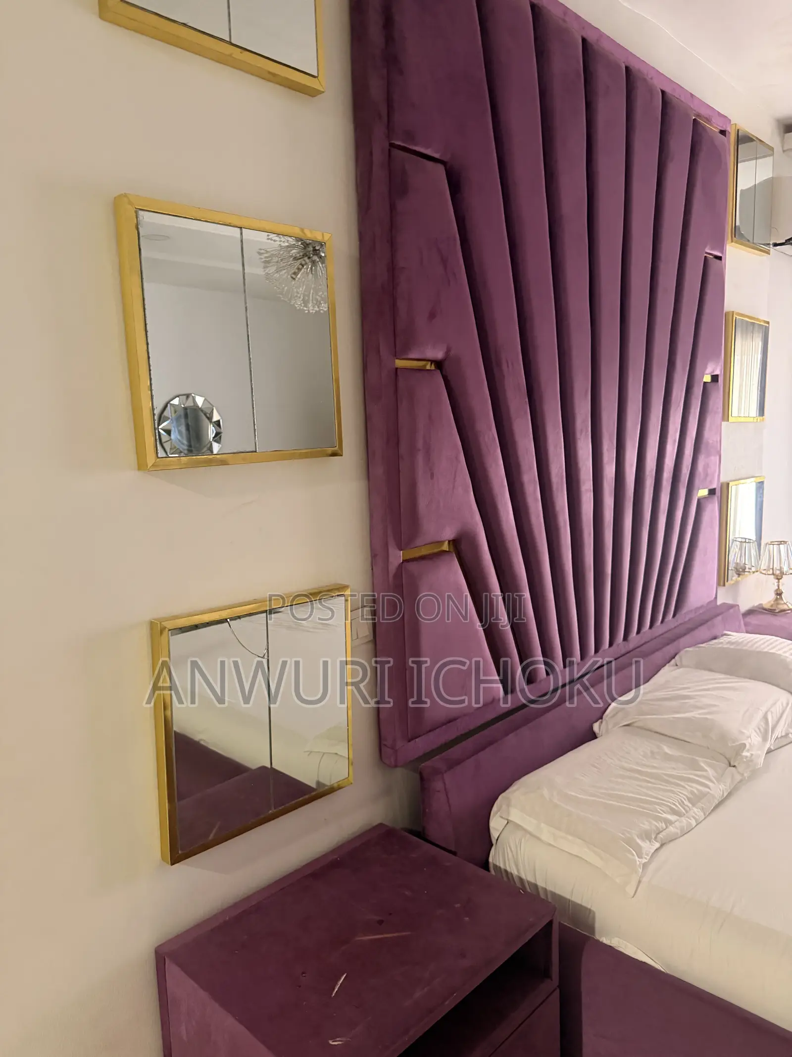Luxurious Bed Frame ,Drawers,mirror and Sofa