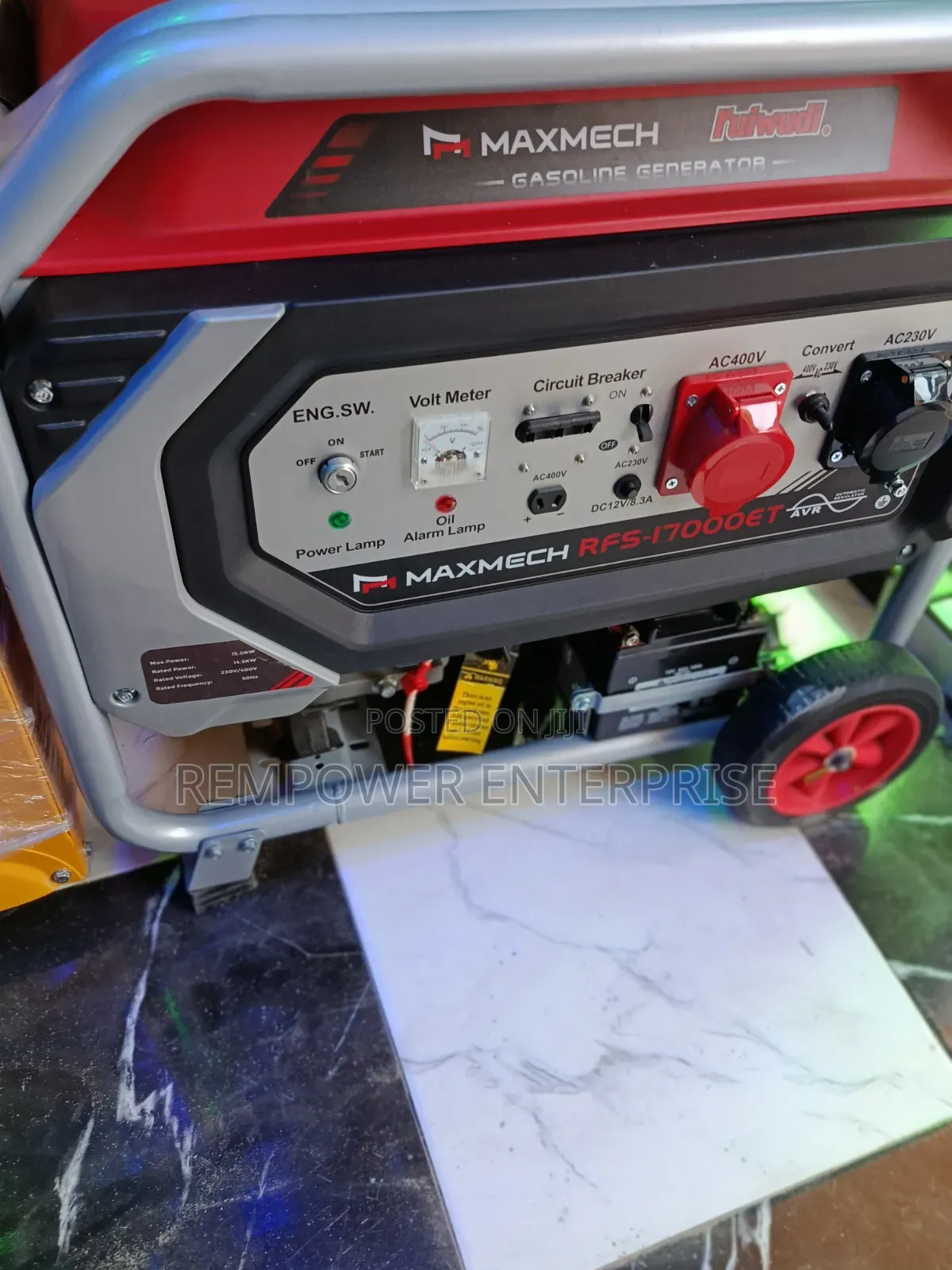 Maxmech Petrol Three Phase Generator 15kw