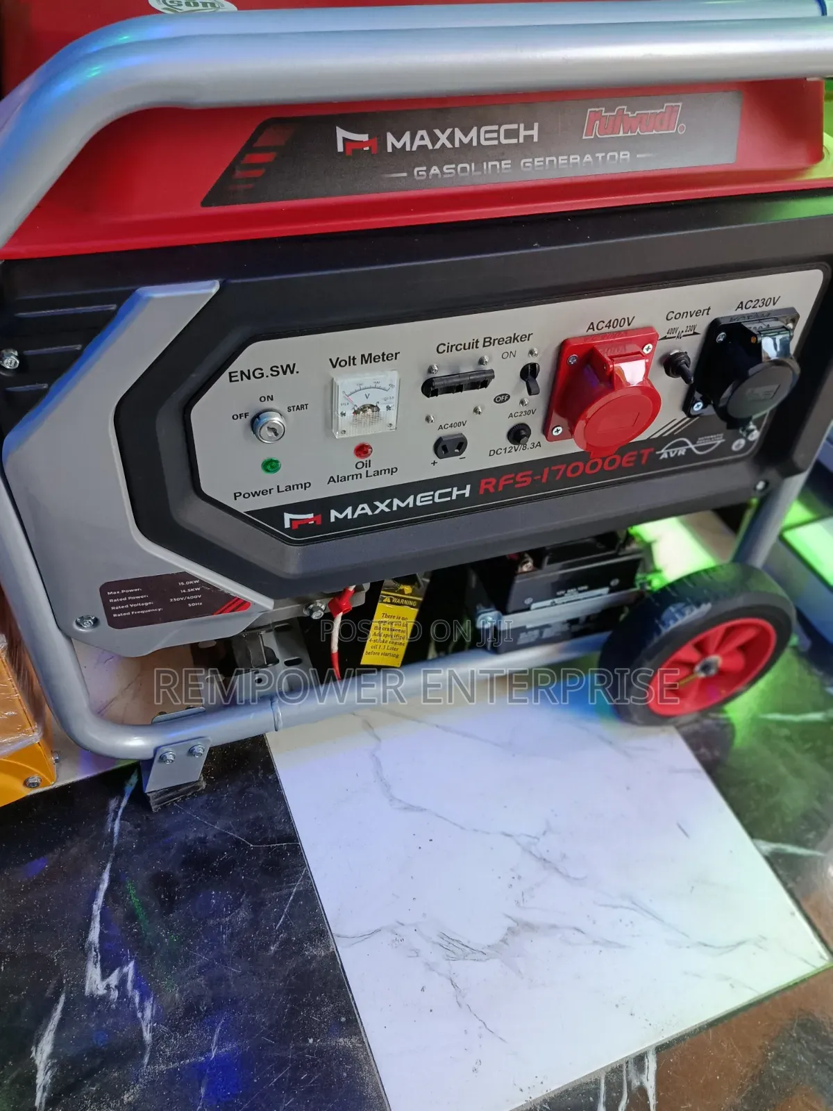 Maxmech Petrol Three Phase Generator 15kw