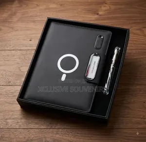 Business Wireless Charging Notebook With Power Bank and USB Drive