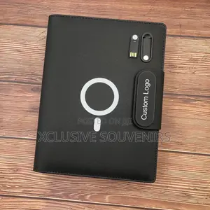 Business Wireless Charging Notebook With Power Bank and USB Drive